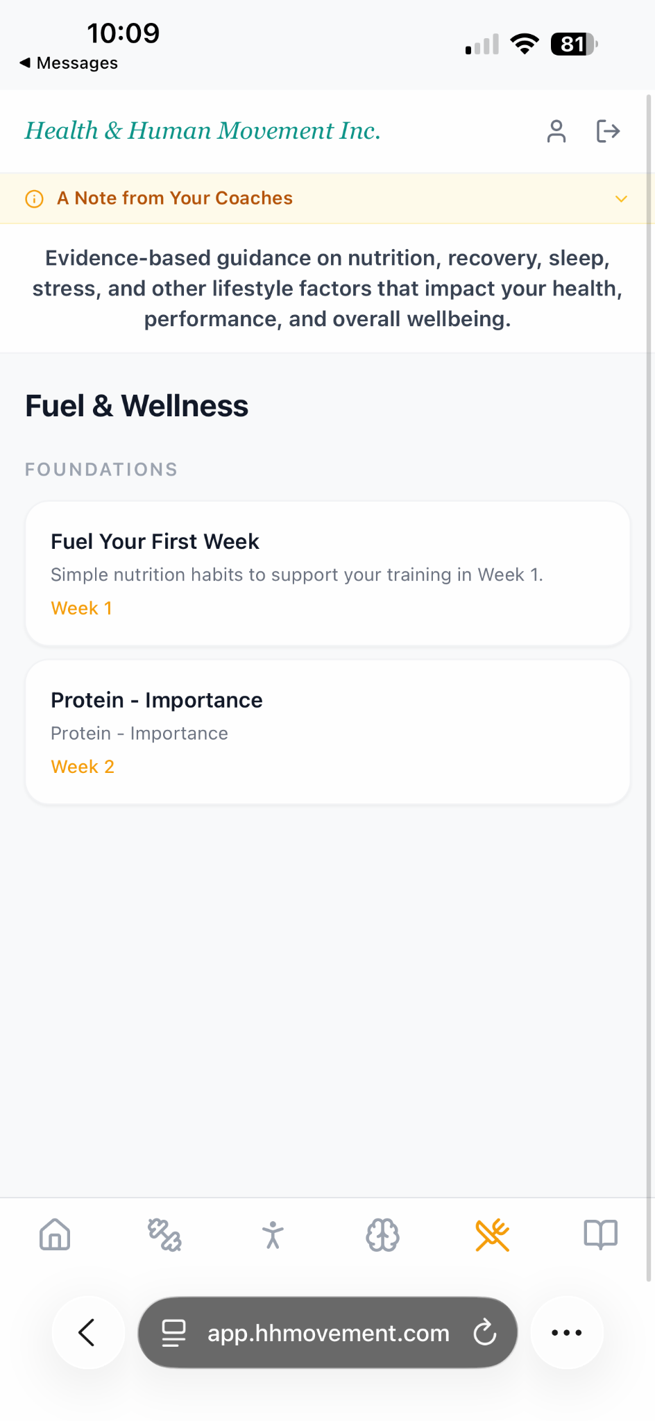 Everyone’s an Athlete app feature screen